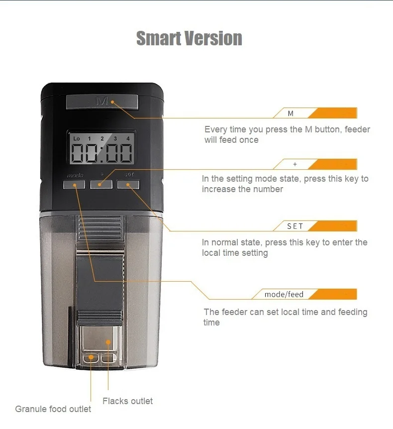 Автоматическая кормушка Ilonda аквариумная для рыб умное устройство с