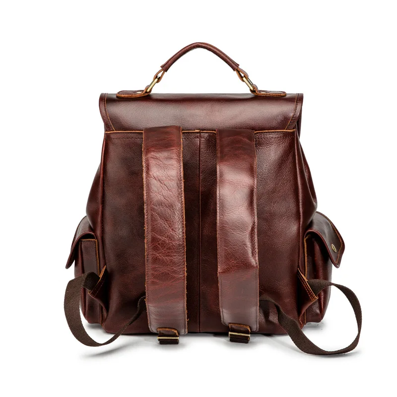 2020 Vintage genuine leather backpack women Elegant Backpack Female Shoulder Bag Travel Woman Back Pack Luxury Sac A Dos Femme | Багаж и