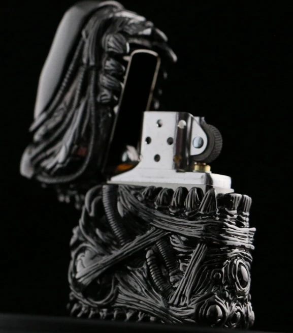 SRZ покрытием S925 серебро 355 г латунь H. R. Giger Alien ручной работы наружная коллекция стимпанк Зажигалка 7,2*5,4*2,2 см 2 цвета