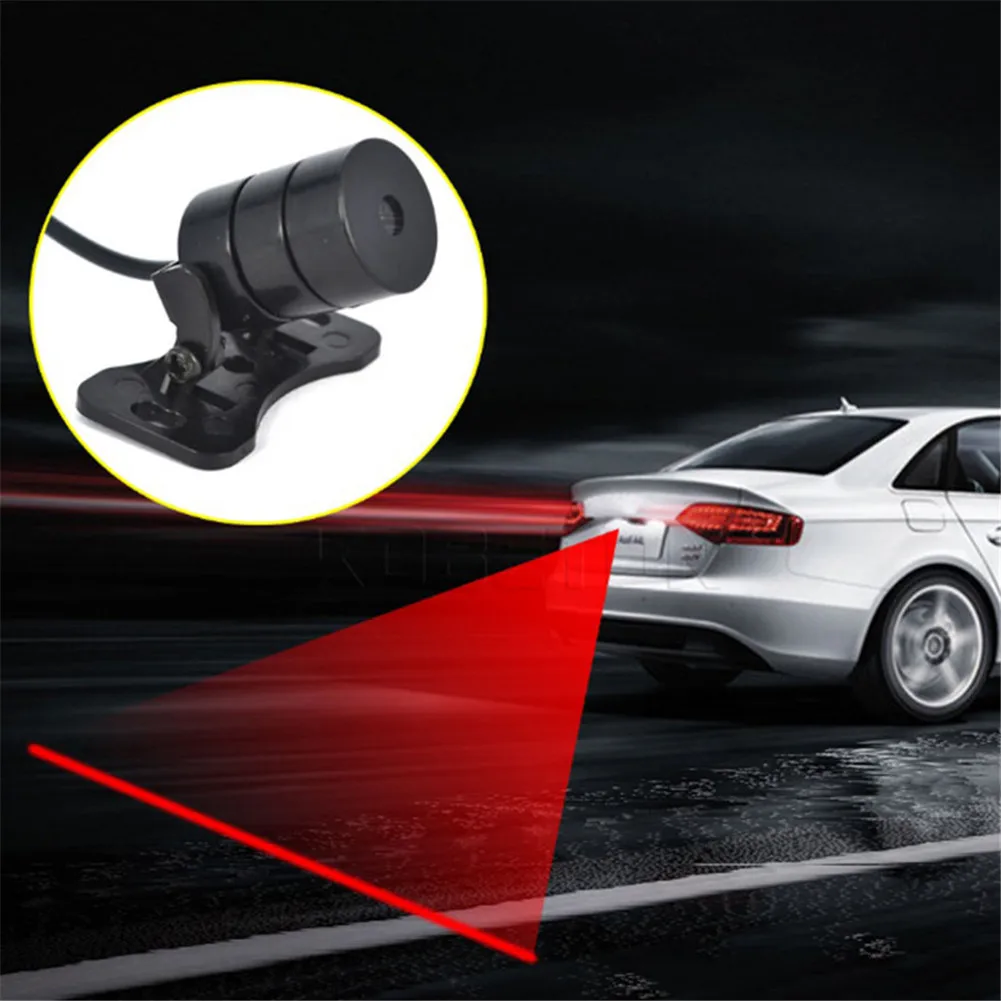 

Red Line Anti Collision Rear-end Laser Tail Fog Light Car Brake Parking Lamp Rearing Warning Light Auto Parts