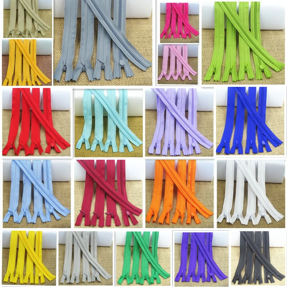 

40 см (16 дюймов) 100 шт 3 # скрытая молния индивидуального шитья разные цвета на выбор