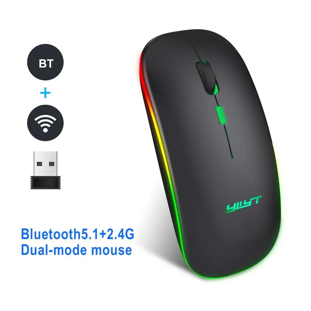 

G852 Portable Bluetooth 5.1 2.4G Rechargeable Wireless Gaming Mouse for Laptops