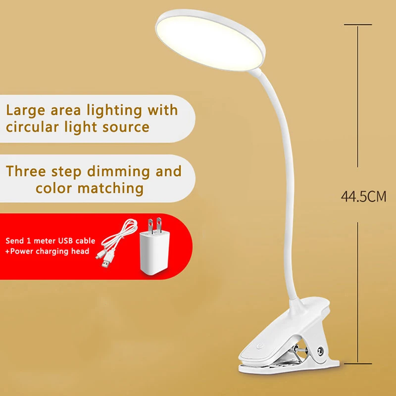 

Flexo Table Lamp Led Desk Lamp Touch Clip Study Lamps Magnifier Gooseneck Desktop Usb Table Light Rechargeable
