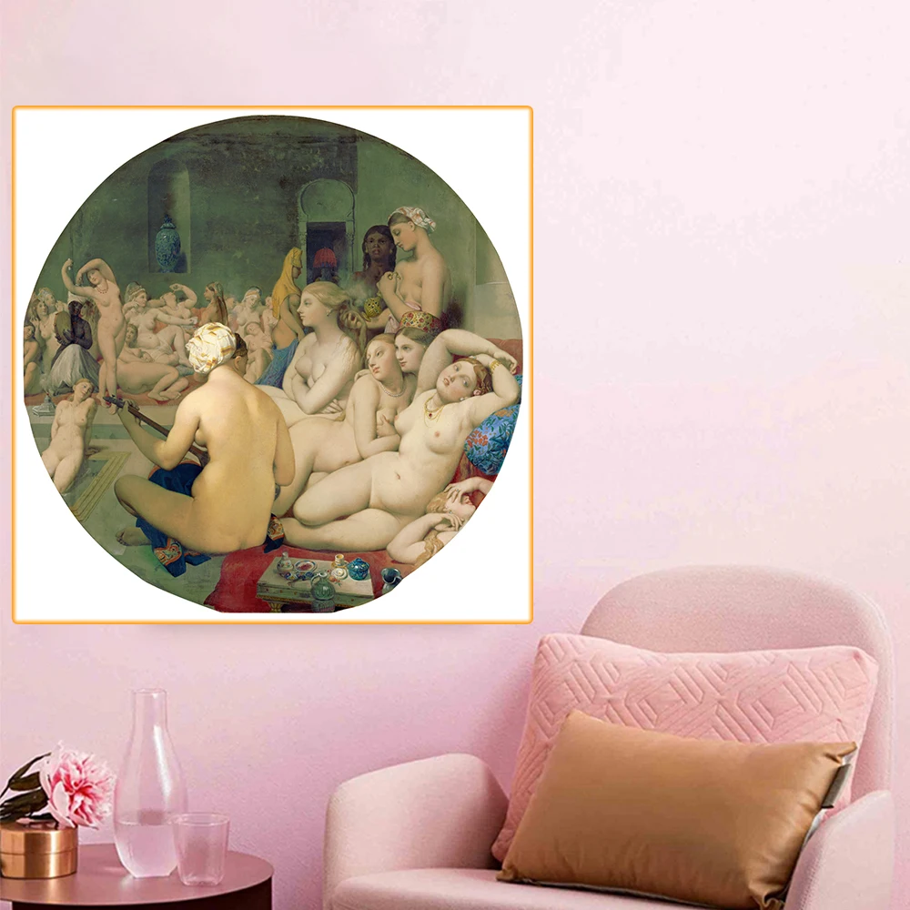 Картина маслом на холсте с изображением турецкой бани 1862 | Дом и сад