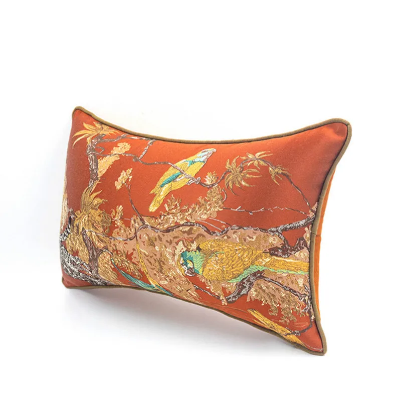 Наволочка DUNXDECO декоративная наволочка для подушки винтажная коллекция животных