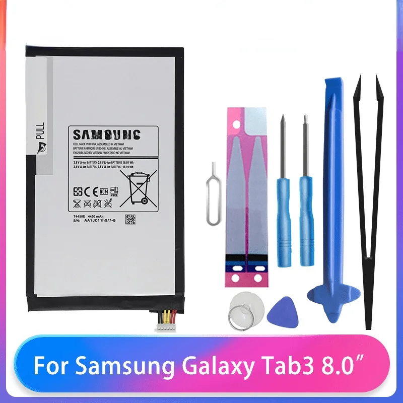 

Original Samsung Galaxy Tab 3 8.0'' T310 T311 T315 SM-T310 SM-T311 SM-T315 Tablet Battery T4450E 4450mAh With Free Tools AKKU