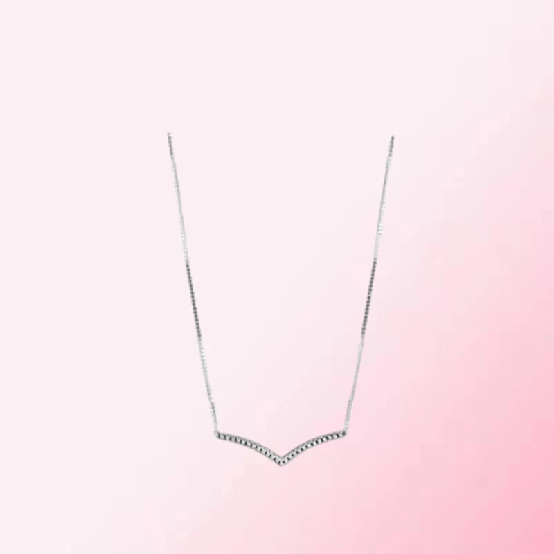 

PanDO 925 Sterling Silver Custom Couple Love Gift DIY Fashion Necklace 397802CZ