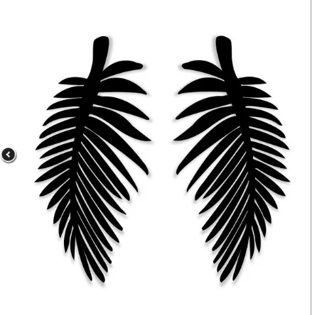 

Fashion Green Black Color Acrylic Feather Shape Big Dangle Earrings For Woman Fashion Jewelry Accessories Party Gift