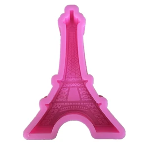 Силикагель прессформы Париж железная башня мыло ручной работы форма из жидкого помадки форма для выпечки инструмент E853