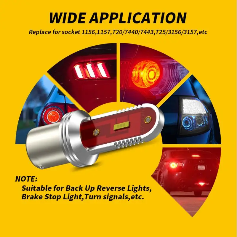 

1156 1157 T20 7440 30W 6500K 12V 24V LED Car Tail Bulb Brake Lights Reverse Lamp Daytime Running Signal Light Car Accessories