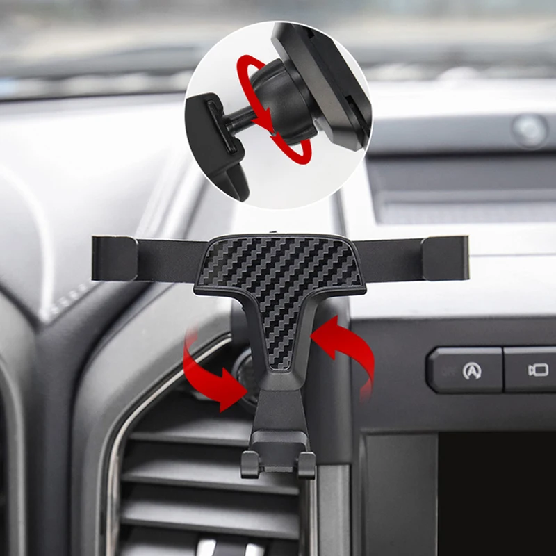 

Fit For Ford F-150 F150 2015 -2020 Car Accessories Aluminum&Plastic Mobile Cell Phone Holder Car Air Vent Mount Stand 1 Set