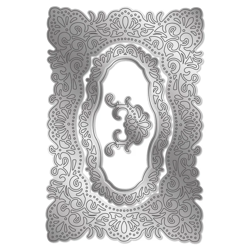 

Filigree Frame Metal Cutting Dies for DIY Scrapbooking Photo Album Card Making Decorative 2021 New Metal Die