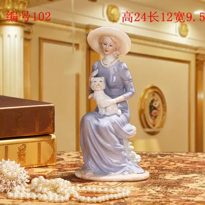 Европейская керамическая статуэтка для красоты, украшение для домашнего интерьера, украшение в стиле вестерн, фарфор для девушек, украшение ручной работы, свадебный подарок - Цвет: 13