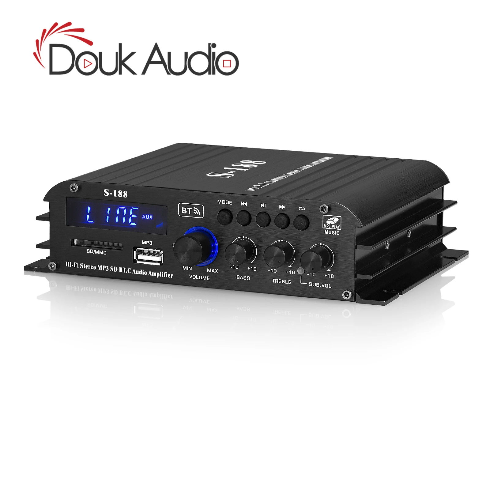 Цифровой усилитель Douk Audio 2 1 каналов для дома автомобиля морского транспорта