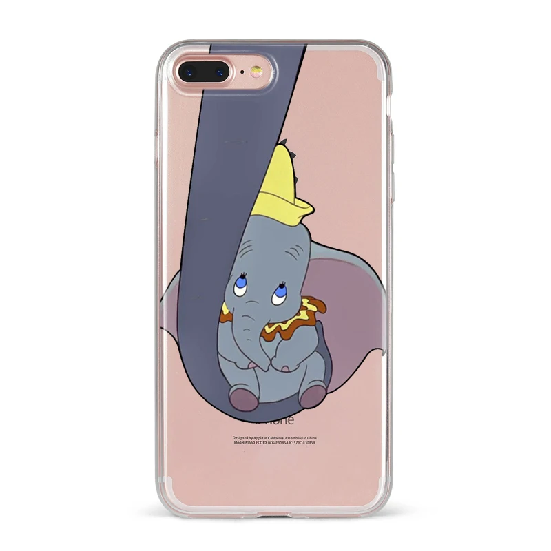 TPU Силиконовый чехол с изображением животных Дамбо Винни для iPhone X XS MAX XR 8 7 6 6S Plus 5 5S SE XS MAX, чехол для телефона - Цвет: TPU
