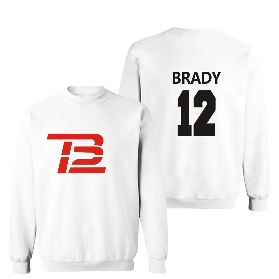 Толстовки для женщин и мужчин Том Брэди Мужская хлопчатобумажная рубашка осень