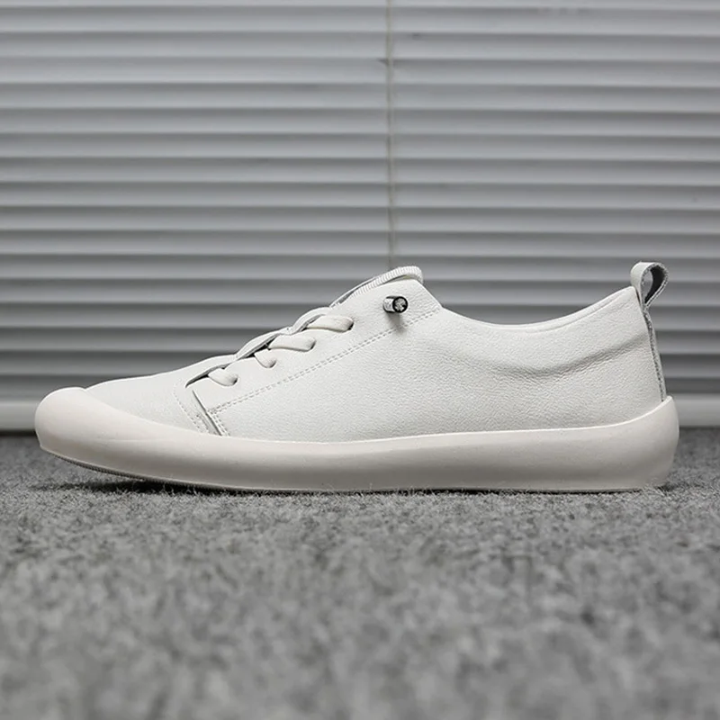 

Men Sneakers New Genuine Leather Shoes Casual Mens Footwear Fashion White Shoes Mens Cow Leather White Sneakers