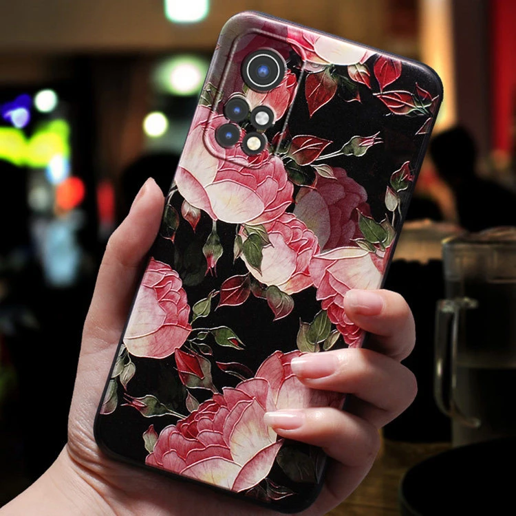 

Flowers Black Soft Case For Funda Xiomi Xiaomi Mi 10T 9T Pro Case For Redmi 9 8 Case Cover For Xiaomi Mi 10 T 9 T Pro Case Cover