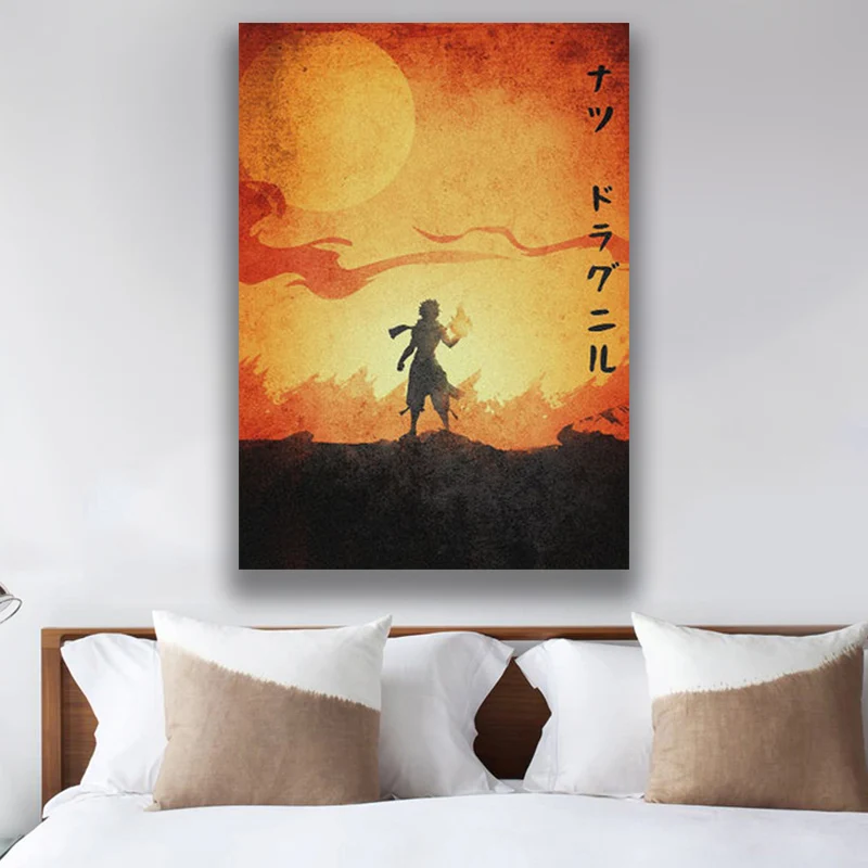 

Natsu Fairy Tail Poster Poster Canvas Wall Art Decoration prints for living Kid Children room Home bedroom decor painting