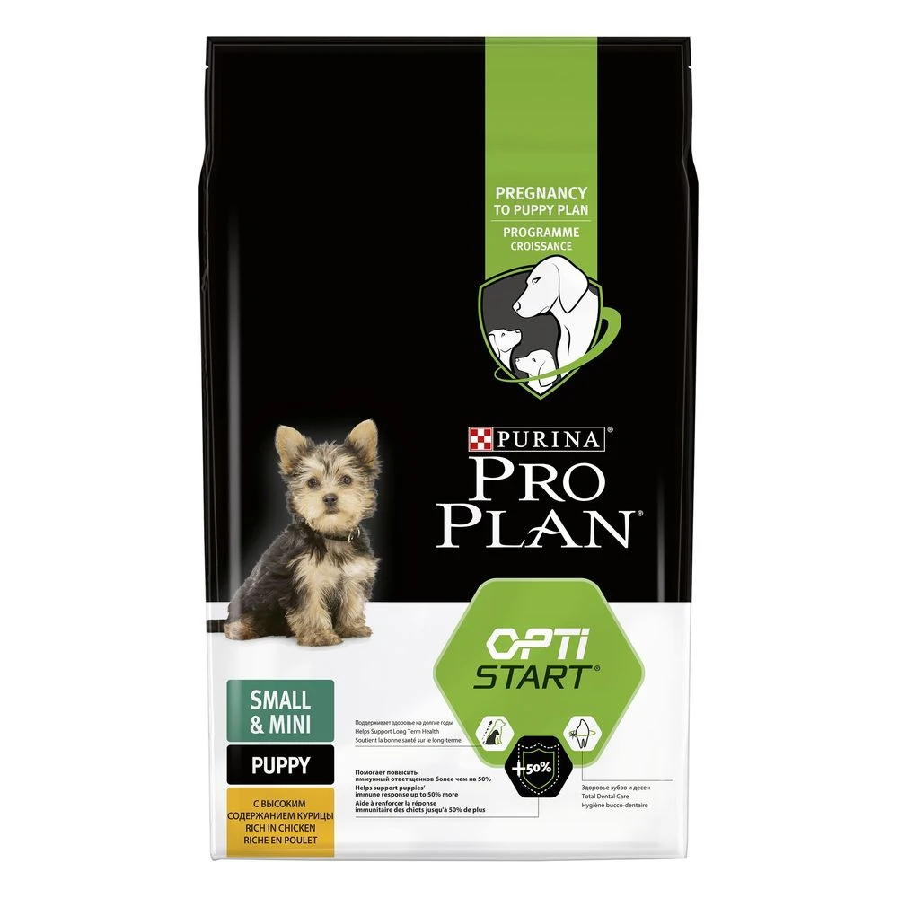 Корм для собак Purina Pro Plan щенков мелких пород с комплексом OPTISTART® курицей и рисом