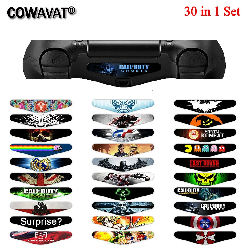 

30/40 pieces in 1 Set LED Light Bar Decal Sticker for PS4 Gamepads Controller for Playstation 4 Light Bar Film Game Accessories