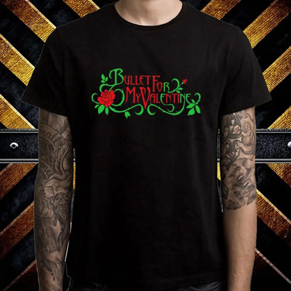 

New Bullet for My Valentine Heavy Metal Band Men's Black T-Shirt Size S-3XL T Shirt Brand 2018 Male Short Sleeve Top Tee