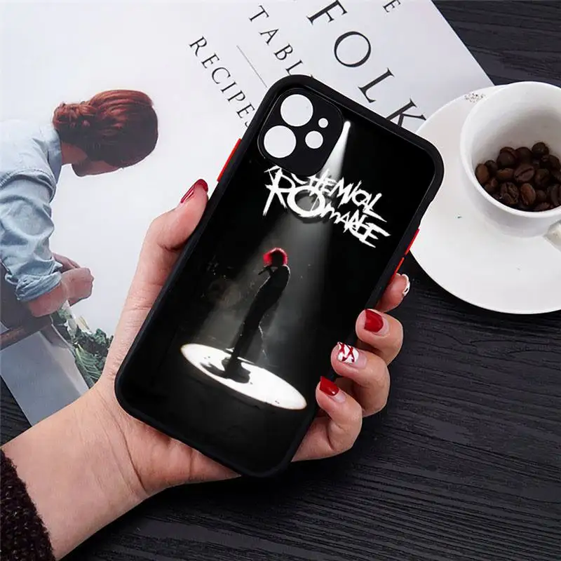 

fashion My Chemical Romance Phone Case Transparent Matte for iPhone 7 8 11 12 s mini pro X XS XR MAX Plus cover funda