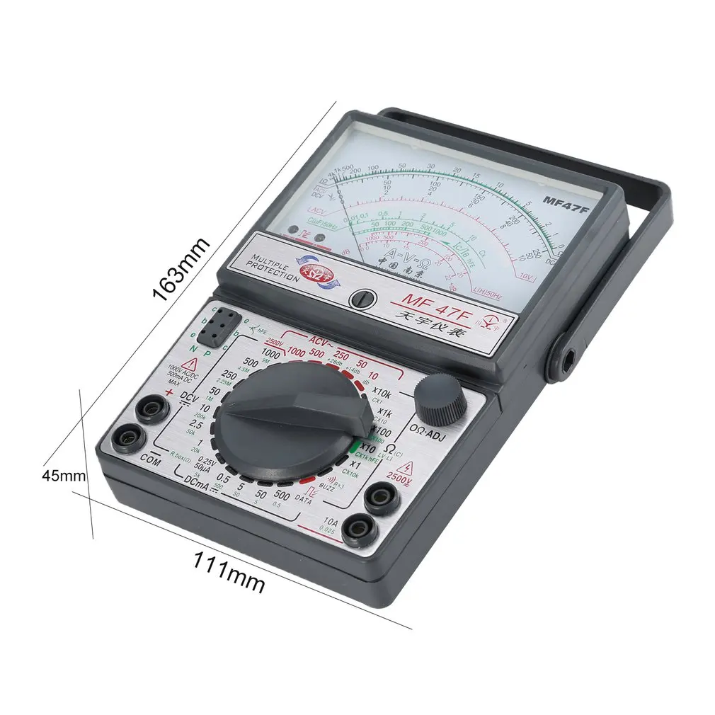 MF 47F аналоговый мультиметр постоянного/переменного напряжения измеритель тока