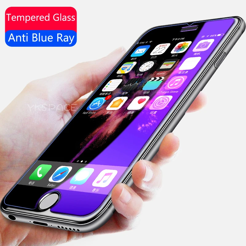 5 шт. защита экрана из закаленного стекла с защитой от синего излучения 9H для iPhone 5S