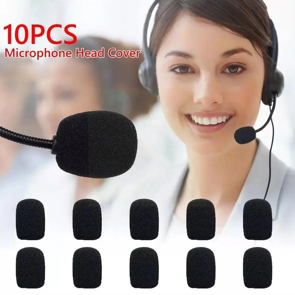 

10 шт., черный защитный чехол для микрофона