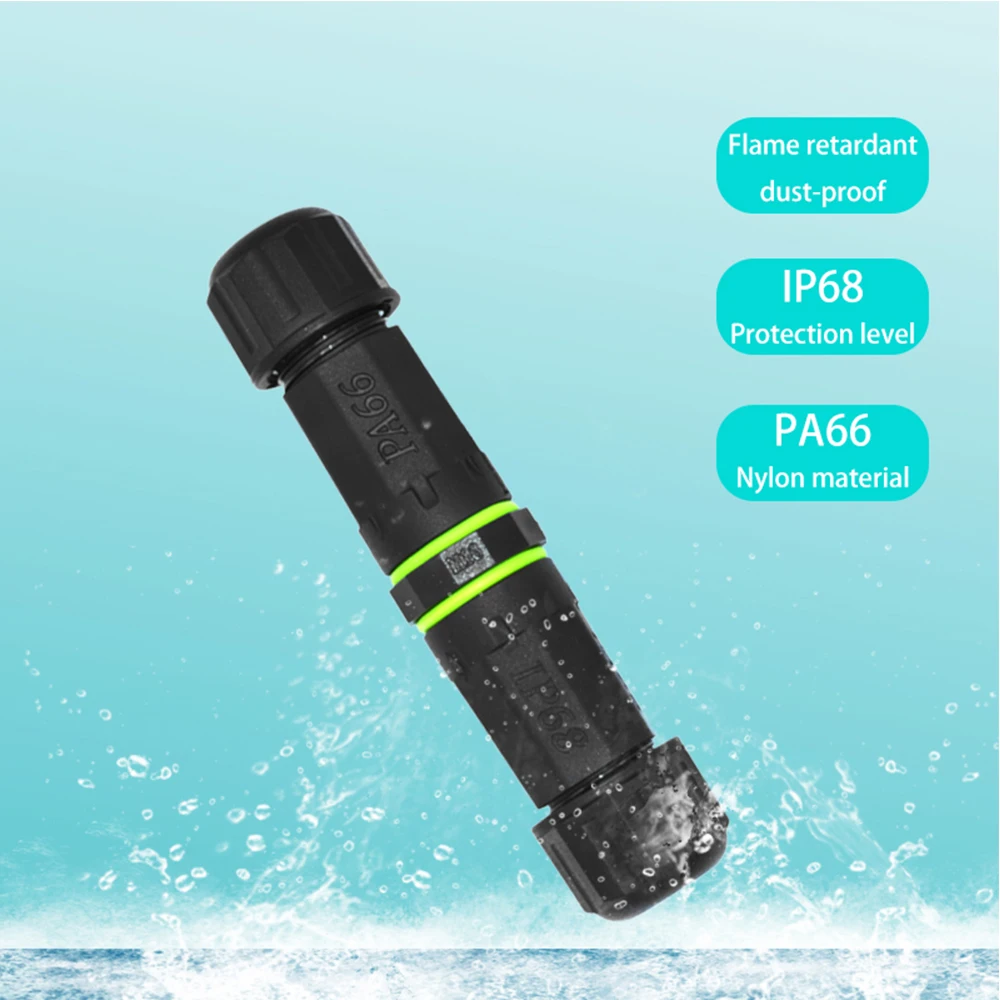 

M16 Junction Box Outdoor 2 Way 2Pin Waterproof IP68 Electrical Cable Connector For LED Floor Heating Outdoor Street Light Ect