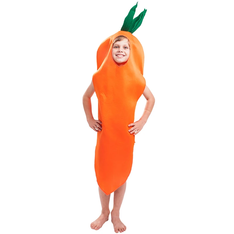 

Halloween for Kids Carnival Performance Costume Fancy Party Party Vegetables Dress Up Masquerade Cute Cartoon Carrot Cosplay