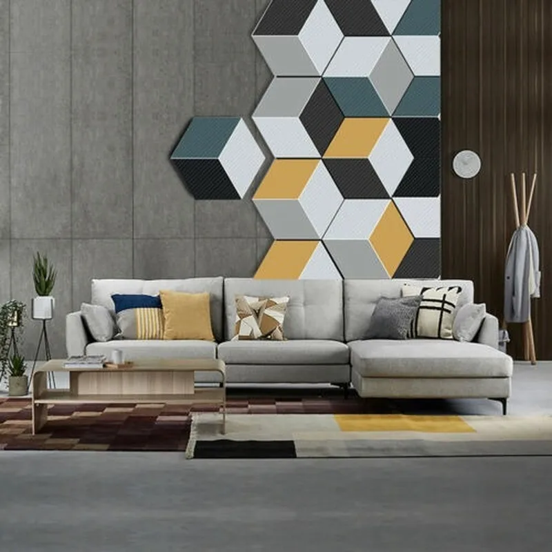 Современный шестигранный нескользящий напольный стикер плитка ПВХ Наклейка на