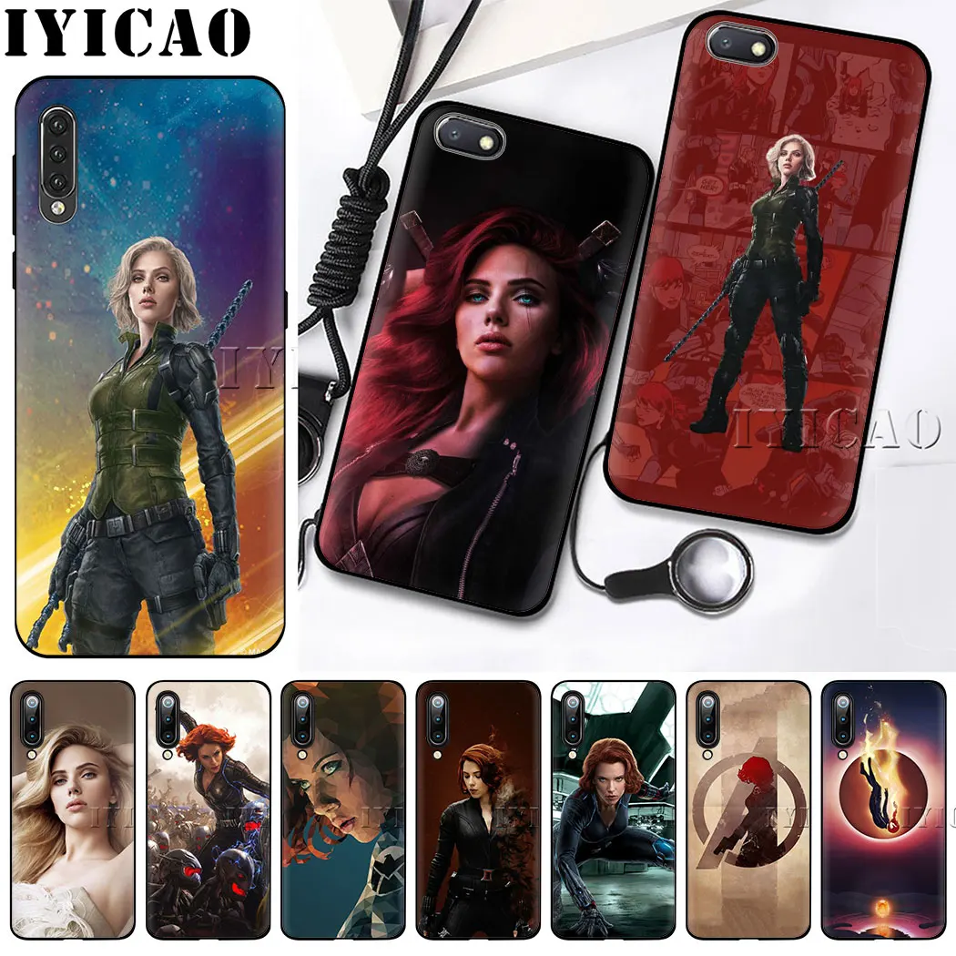 Мягкий силиконовый чехол для телефона IYICAO Black widow Scarlett johansson Redmi 8A 4A 4X 5A 6A 5 6 Plus 7 S2 Note
