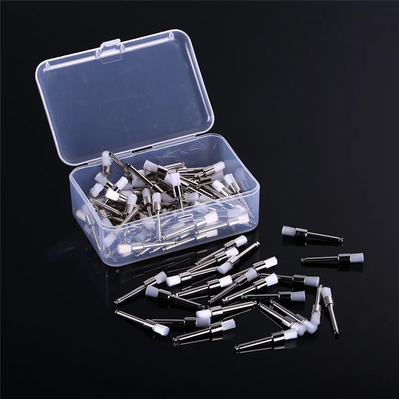 100 шт остроконечные зубные нейлоновые полировальные пророчественные щетки для