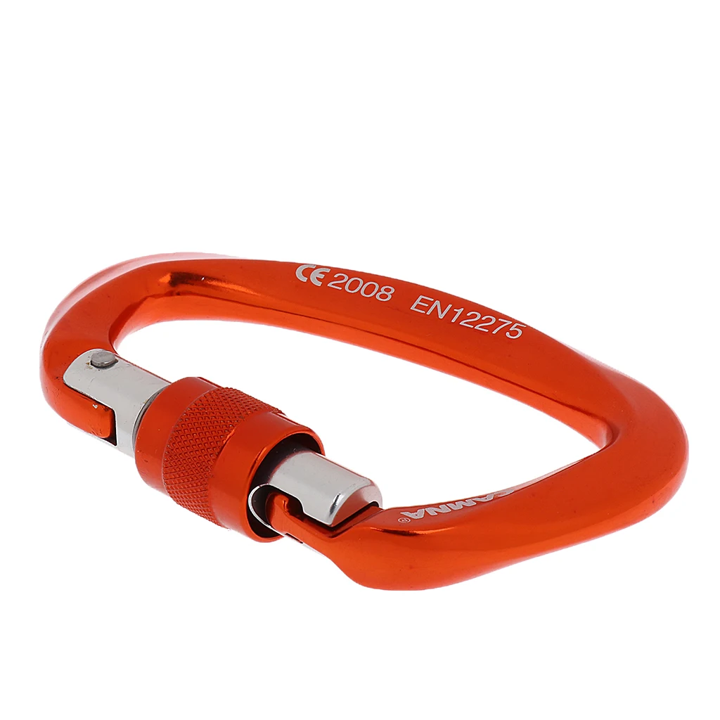 

10x Safety 25KN Screw Lock Carabiner For Rock Climbing Mountaineering Caving