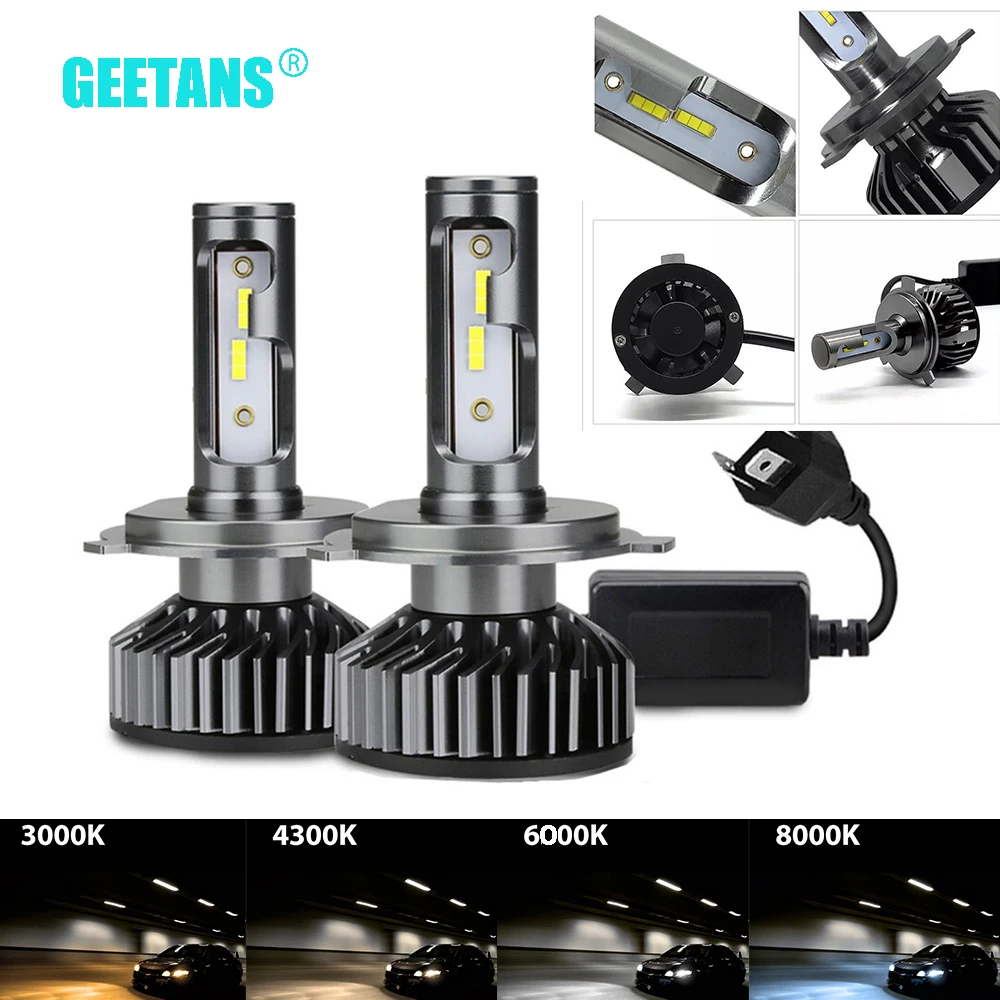 Автомобильный светодиодный светильник H4 H11 H7 H1 9005 9006 Canbus противотуманная фара 4500K