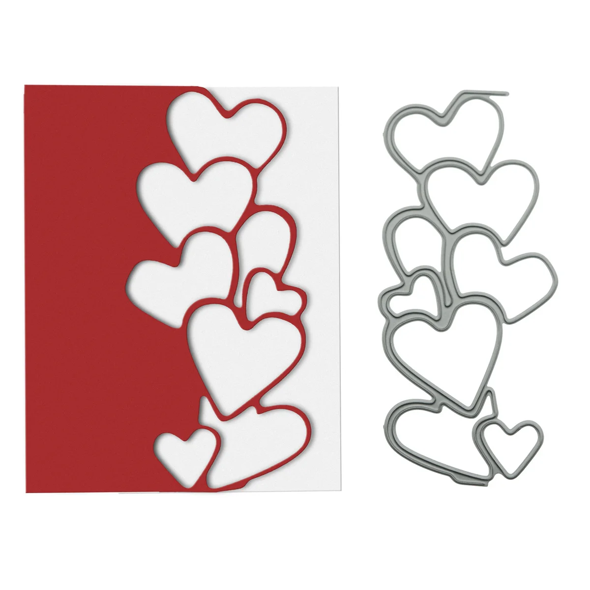 Трафарет в форме сердца для резки краев конверта металлический трафарет ручная