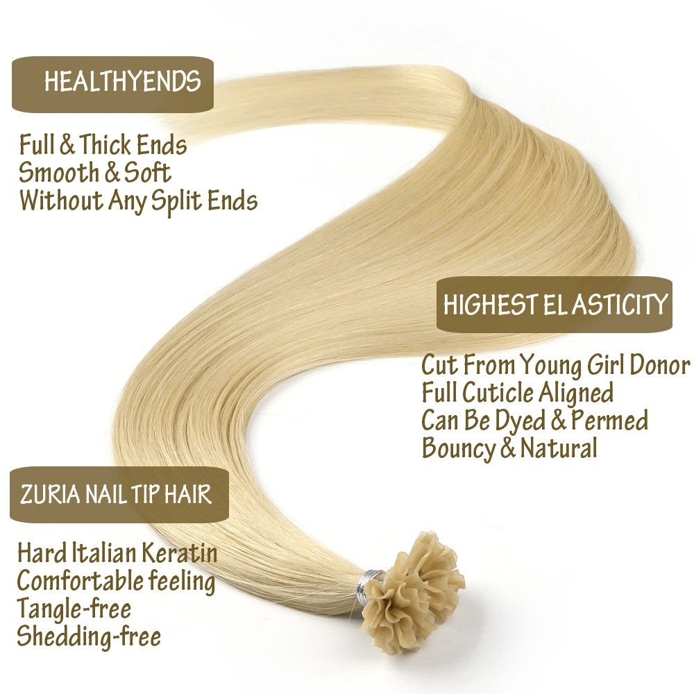 Прямые U образные накладные волосы ZURIA наращивание человеческих волос