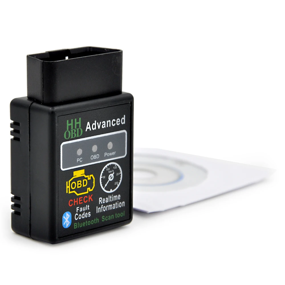 Автомобильный диагностический сканер V2.1 OBD2 HH OBD ELM327 работает Android Torque Bluetooth новый
