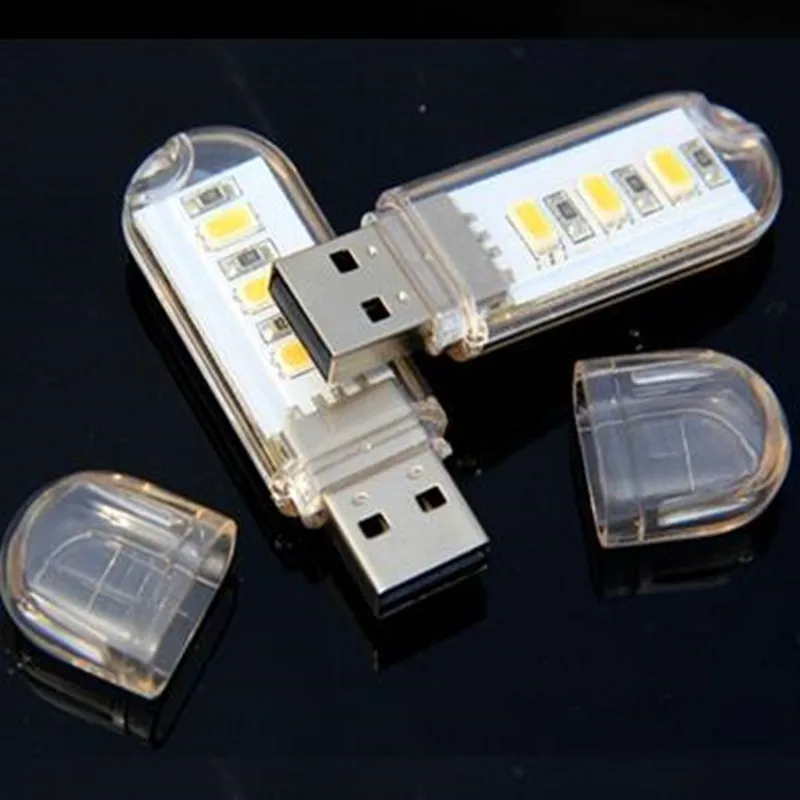 Мини USB СВЕТОДИОДНЫЙ книга светильник с 3 светодиодный s 8 24 лампы 5V Мощность