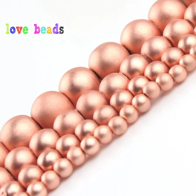 Бусины Из Натурального матового золота гематита 15 дюймов 2/3/4/6/8 мм|Бусины| |