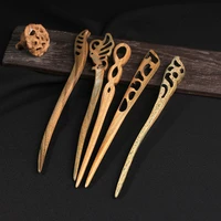 hairpins natural green sandalwood women girls hair sticks chopstick shaped hair clips pins antiquity hair jewelry accessories