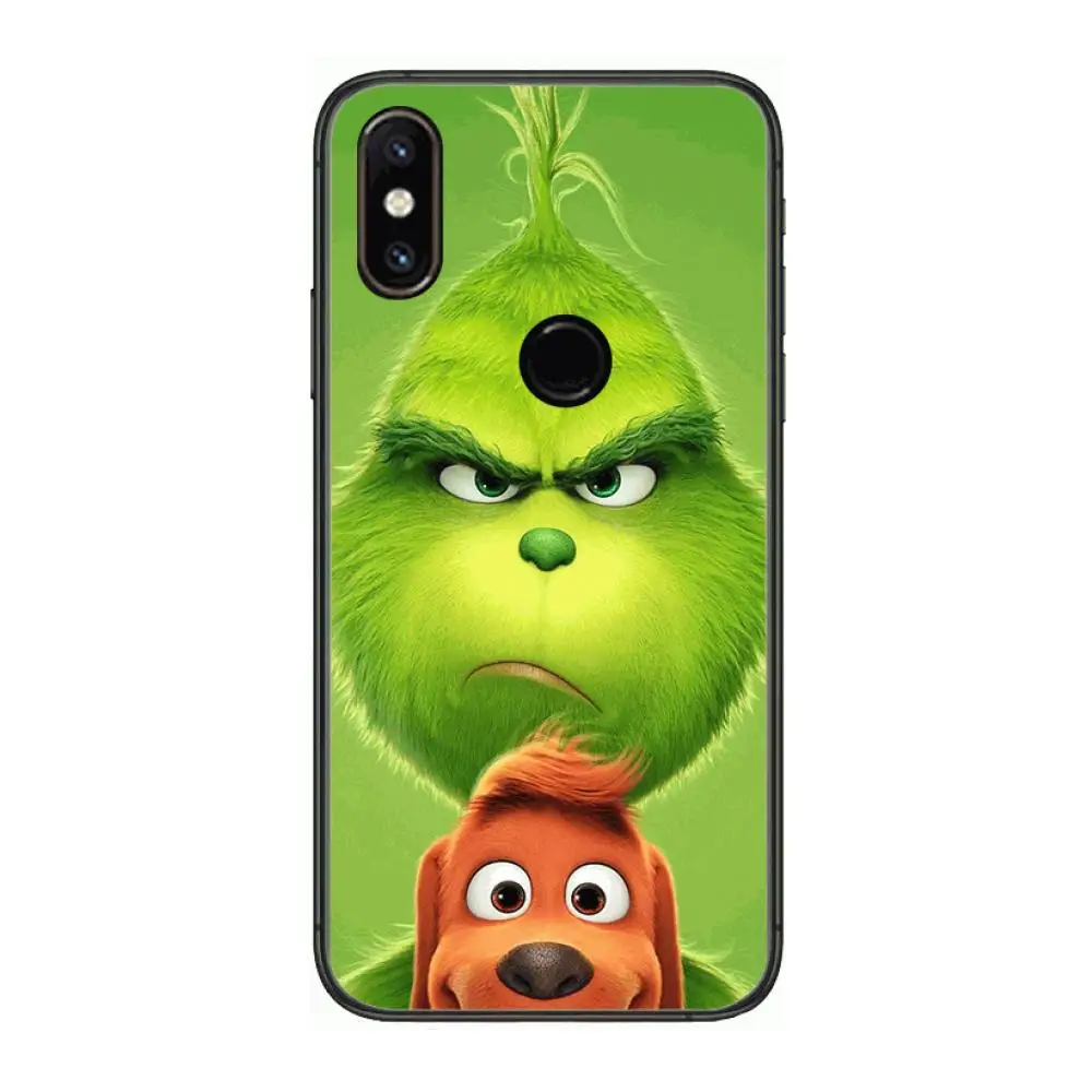 

Grinch Christmas Phone Case For xiaomi M2 C3 X3 F2 Lite NFC 6 5 x Poco k30 Pro Anime Black Cover Silicone Back Pretty