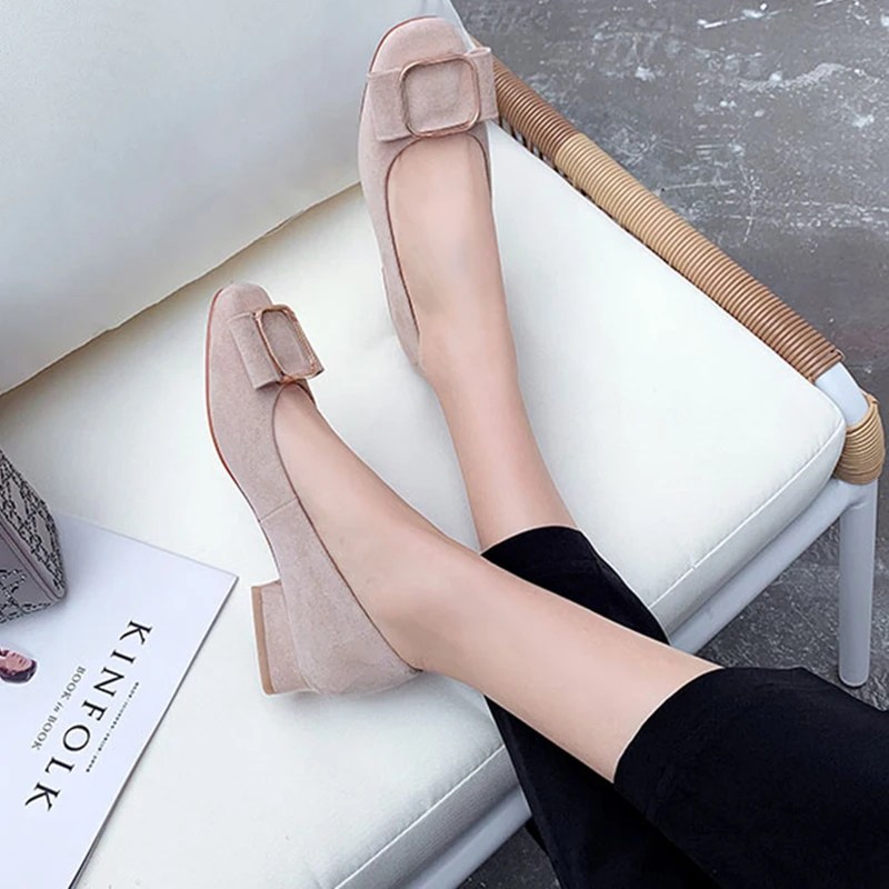 Обувь AME с закругленным носком бантом на квадратном каблуке повседневная обувь