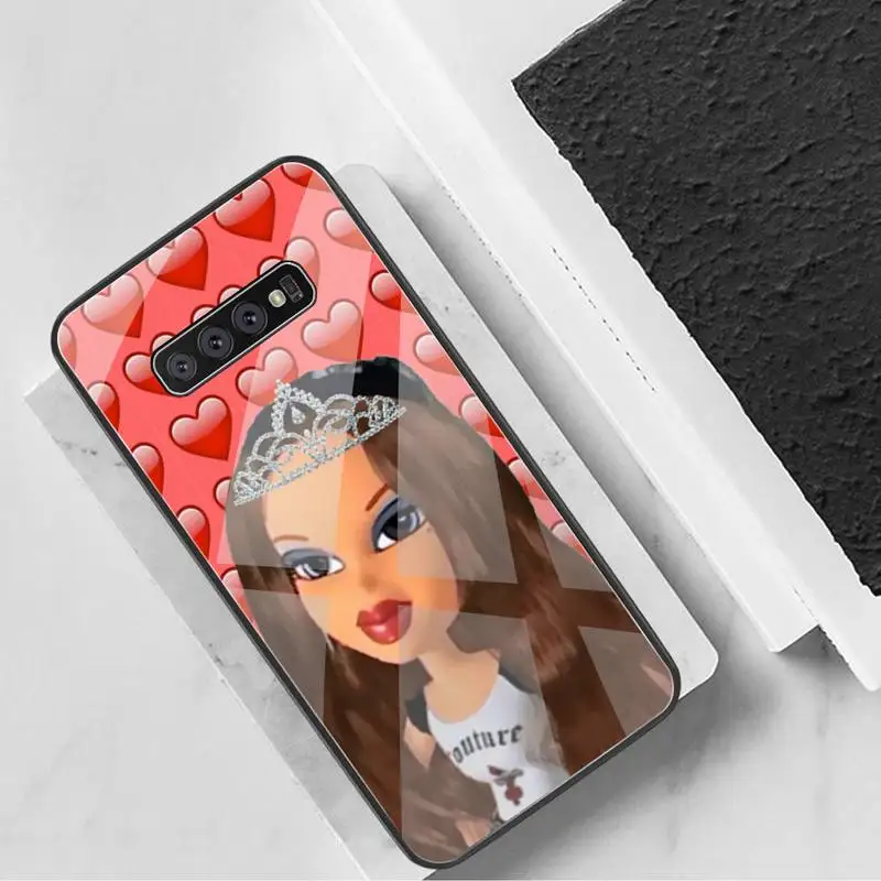 

Dabieshu Fashion Brand Doll Bratz TPU Soft Phone Case Tempered Glass For Samsung S20 Plus S7 S8 S9 S10 Plus Note 8 9 10 Plus
