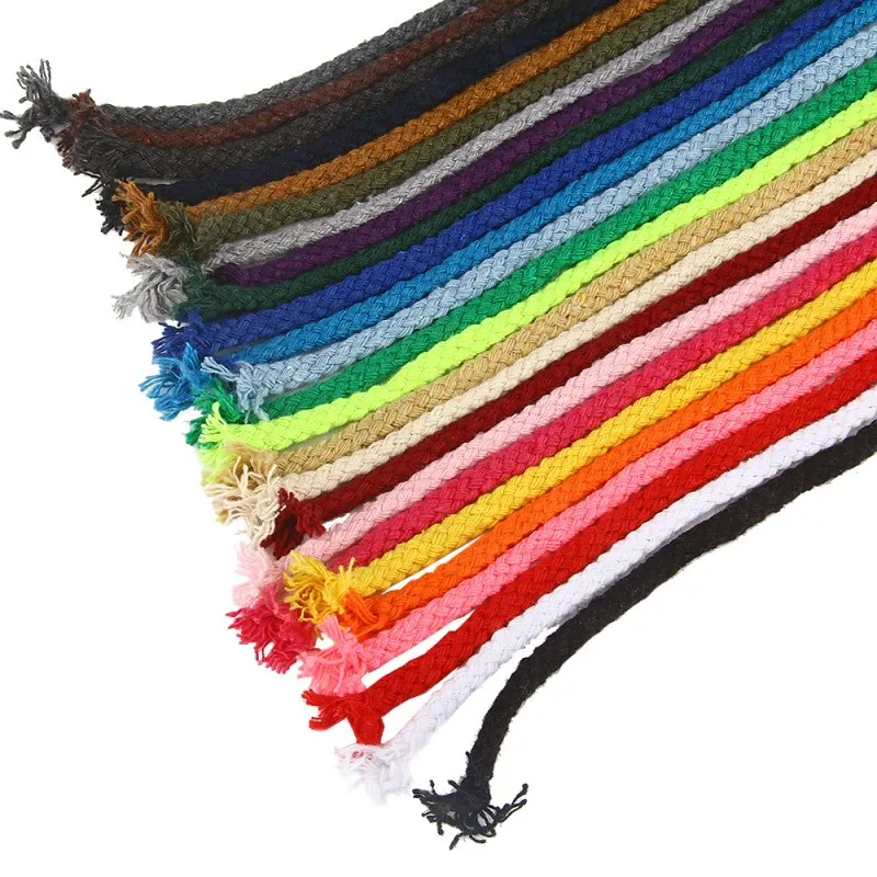 10yards 5mm Cotton Rope Craft Decorative Twisted Cord For Handmade Decoration DIY Lanyard Ficelles Couleurs Thread | Дом и сад