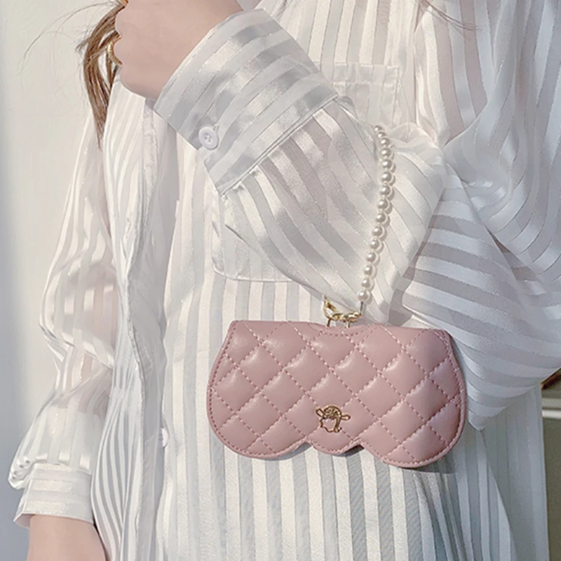 Чехол для очков из натуральной кожи с волнистым узором мультяшная сумка