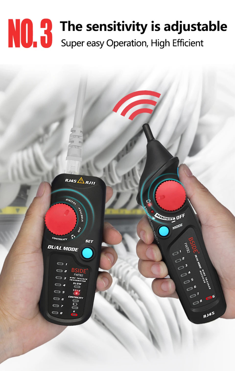 BSIDE FWT82 двойной режим сетевой кабель трекер провода Тонер RJ45 RJ11 Ethernet LAN Tracer анализатор детектор линия искатель