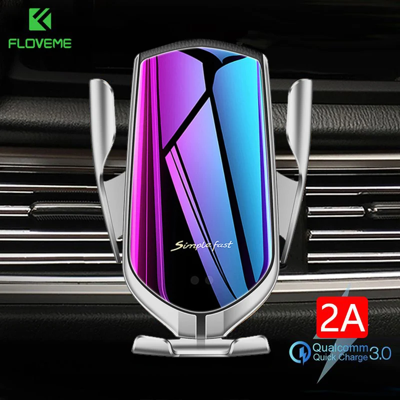 FLOVEME Беспроводное зарядное устройство Автомобильный держатель для телефона